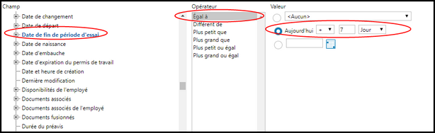Exemple de condition