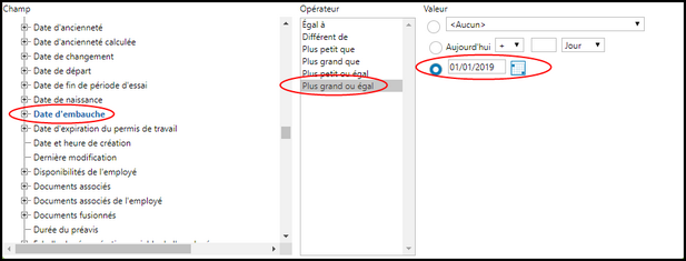 Exemple de condition