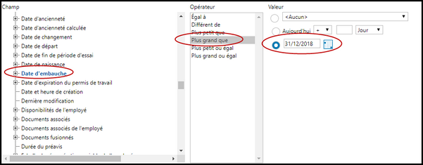 Exemple de condition