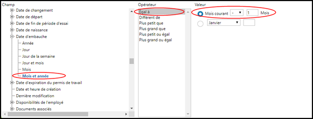 Exemple de condition