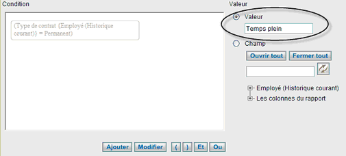 Exemple de colonne avec conditions Exemple de colonne avec conditions