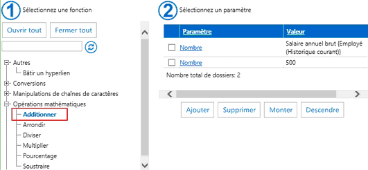Champ de type numérique - Simulation d'une augmentation salariale de 500&nbsp;€