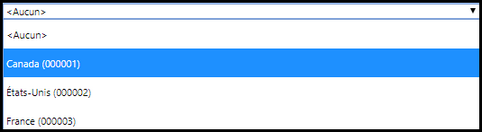 Liste déroulante Liste déroulante