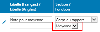 Sélection de la fonction Moyenne Sélection de la fonction Moyenne